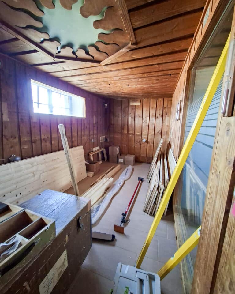 Umbauarbeiten in der Sauna