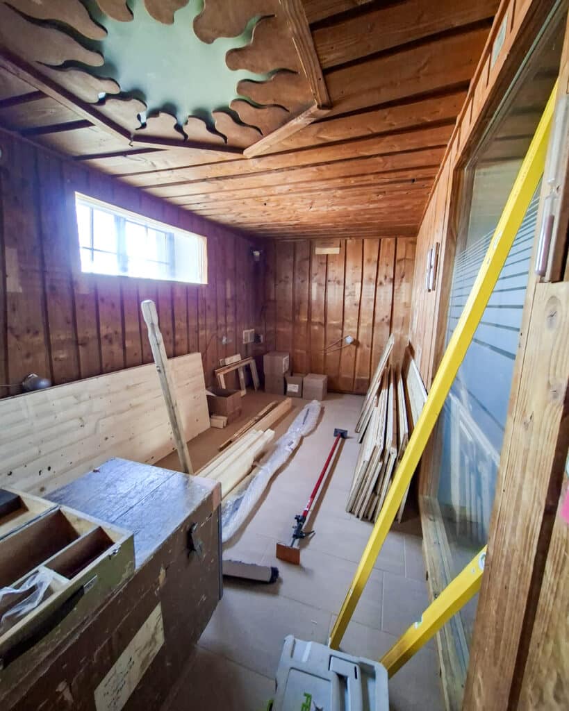 Umbauarbeiten in der Sauna