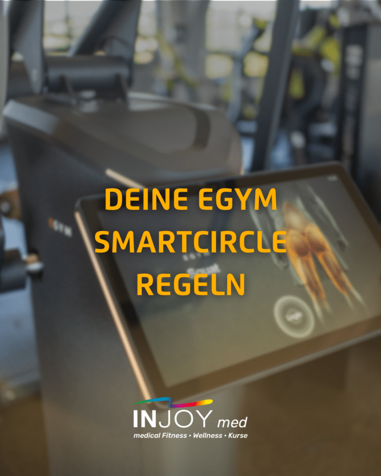 EGYM SmartCircle Terminal mit Touchdisplay im INJOYmed Dresden, Titelbild zu den fünf Regeln am Trainingszirkel